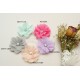 Chiffon Flower with SINGLE Rhinestone, 6cm, Pack of 3